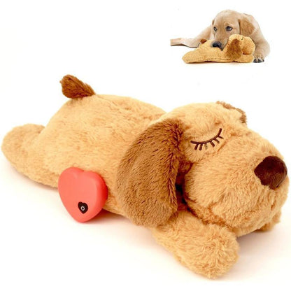 Dog Anxiety Companion Sleep Simulation Heartbeat Plush for Dogs, Calming Plush for Aggressive Chewers, Durable Chew, Cute Dog Plush Toy for Calming, Pet Chew & Interactive Toy, Dog & Cat Accessories