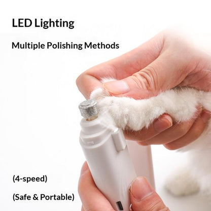 Pet Nail Grinder, Multifunctional Dog Nailtrimmerand Cat Nailtrimmer Kit, Ultra Quietelectric Petnail Grinder, Rechargeable,Suitable Fortrimmingsmall and Large Dogs, with a 4-Hourbattery Life Pet Hair