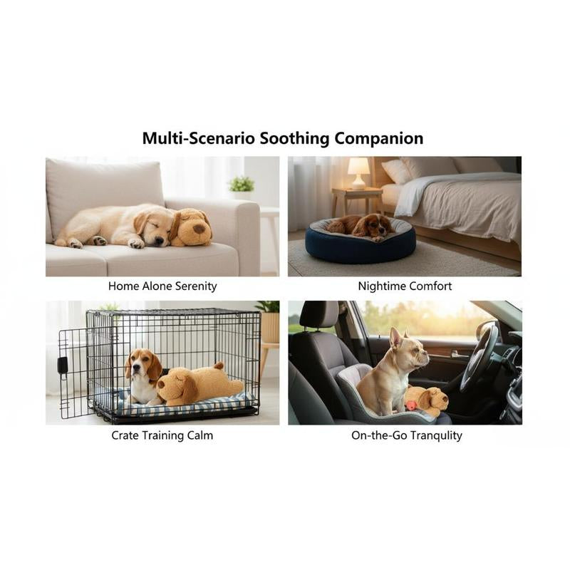 Dog Anxiety Companion Sleep Simulation Heartbeat Plush for Dogs, Calming Plush for Aggressive Chewers, Durable Chew, Cute Dog Plush Toy for Calming, Pet Chew & Interactive Toy, Dog & Cat Accessories