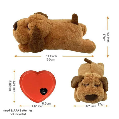 Dog Anxiety Companion Sleep Simulation Heartbeat Plush for Dogs, Calming Plush for Aggressive Chewers, Durable Chew, Cute Dog Plush Toy for Calming, Pet Chew & Interactive Toy, Dog & Cat Accessories