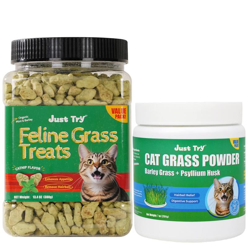 【Live Big Deal 】JUST TRY Cat Grass Treats and Hairball Solution