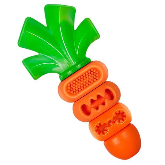 Apasiri Aggressive Chewer Dog Toys, Durable Carrot Leaf Design for Teeth Cleaning & Mental Stimulation