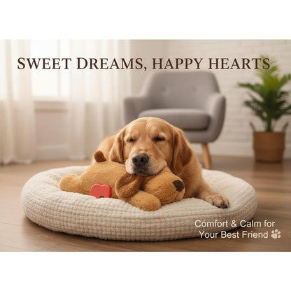 Dog Anxiety Companion Sleep Simulation Heartbeat Plush for Dogs, Calming Plush for Aggressive Chewers, Durable Chew, Cute Dog Plush Toy for Calming, Pet Chew & Interactive Toy, Dog & Cat Accessories