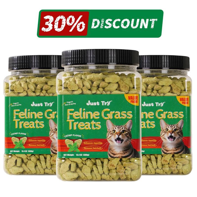 【Live Big Deal 】JUST TRY Cat Grass Treats and Hairball Solution