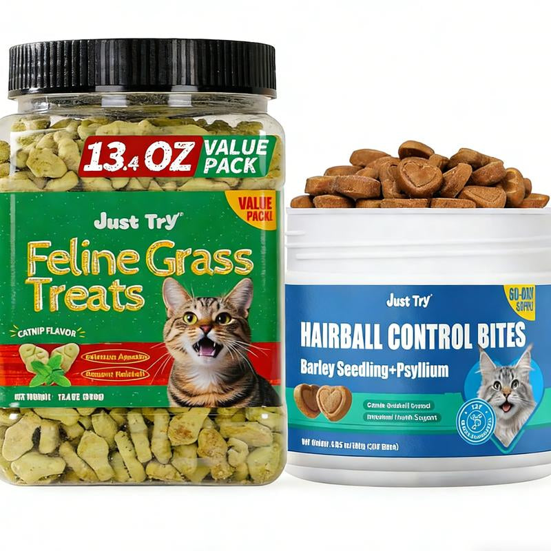 【Live Big Deal 】JUST TRY Cat Grass Treats and Hairball Solution