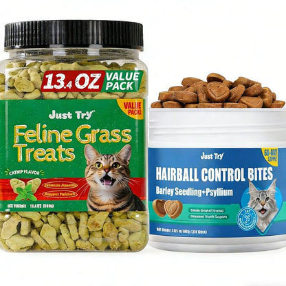 【Live Big Deal 】JUST TRY Cat Grass Treats and Hairball Solution